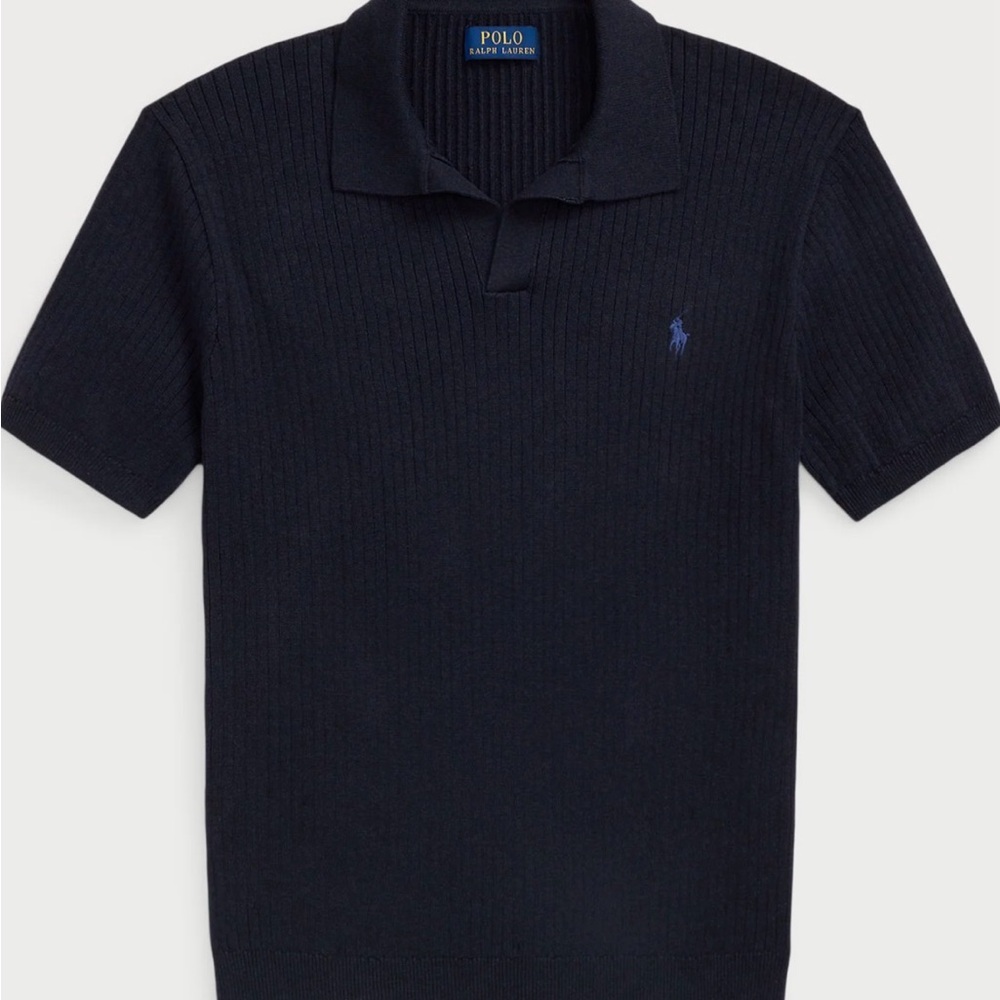 Polo by Ralph Lauren Navy Short-Sleeve Ribbed Polo Navy Heather XL Men’s